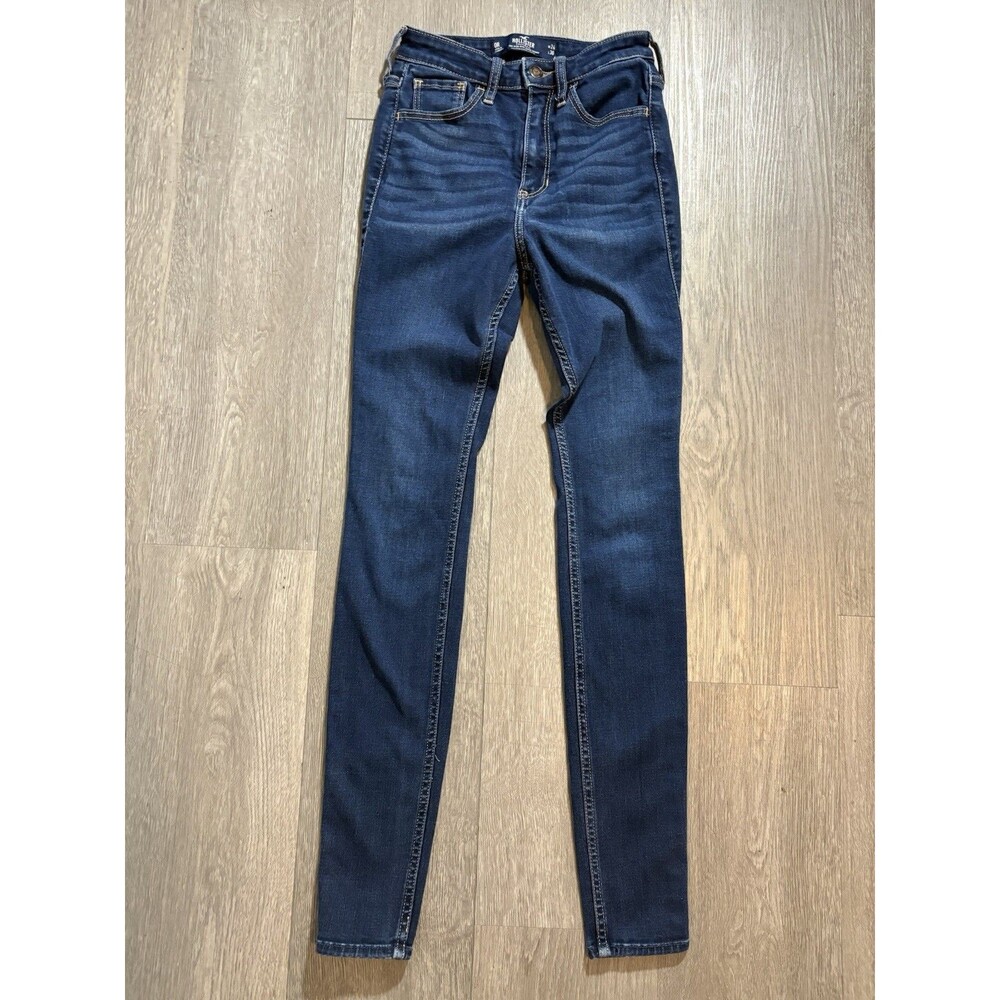 Hollister Ultra High-Rise Super Skinny Soft Stretch Blue Jeans W24 L30 0R